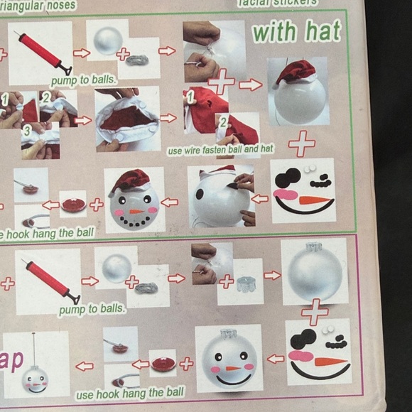 Hand Painted Christmas Balls Crafts Snowman Balls Indoor Outdoor decorations new - Picture 5 of 12